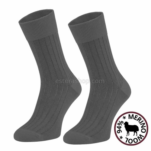 Merino wool socks gray warm wool unisex socks