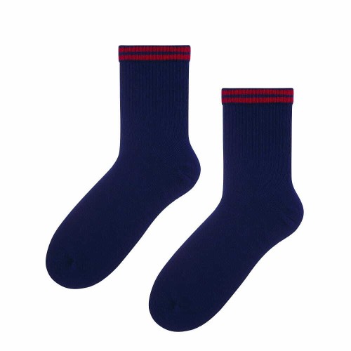 organic-cotton-socks-navy-blue-with-red-stripes