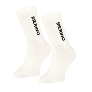 Skarpety sportowe białe merino wool do butów trekkingowych