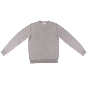 beżowy wełniany sweter 100% merino wool V